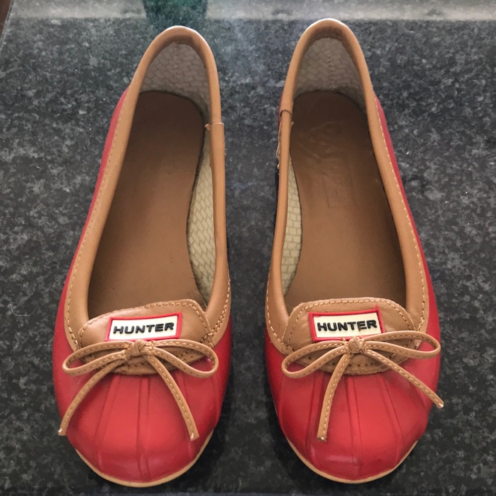 Hunter ballet rain flats Size 6